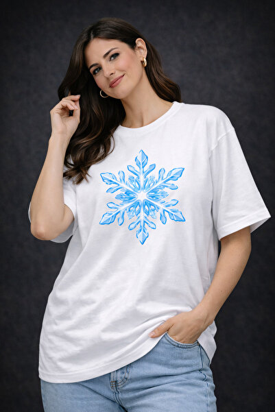 Me&On WEAR تي شيرت قصة فضفاضة للجنسين مصنوع من القطن بنسبة 100% مع أشكال ذات ...