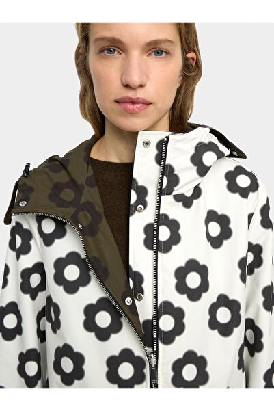 PARFOIS Çift Taraflı Kullanılabilen Kapüşonlu ve Baskılı Parka