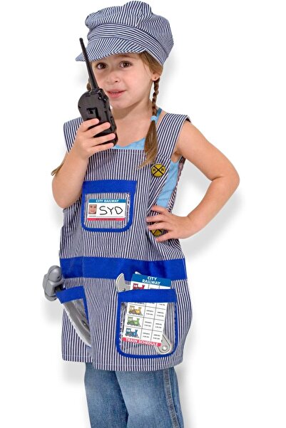 Melissa & Doug Train Engineer Role Play Costume Set For Kids 3-6 Years
