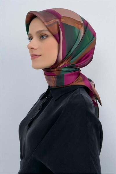 Armine Eșarfă din mătase pură Tivil 9510 - 84 Model pastel roz bronzat