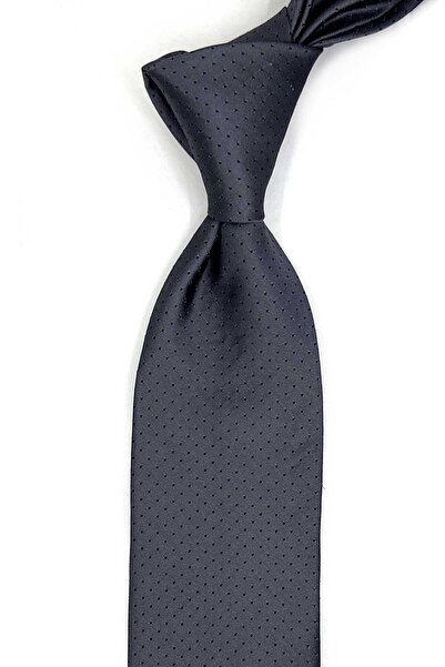 Kravatkolik Donato Style Smoked Dot Pattern Italian Silk Tie İk2249