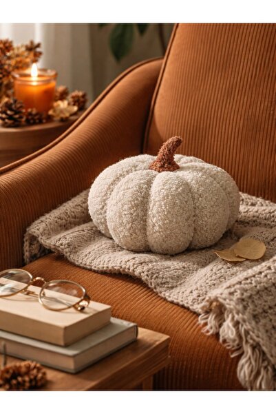 Plush pumpkin pumpkin decorative 30 BEIGE