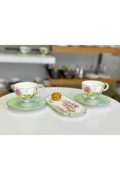 Mikasa Moor HAPPİLY 2 KİŞİLİK SUNUM TABAKLI TÜRK KAHVESİ FİNCANI DESEN2-5 PARÇA