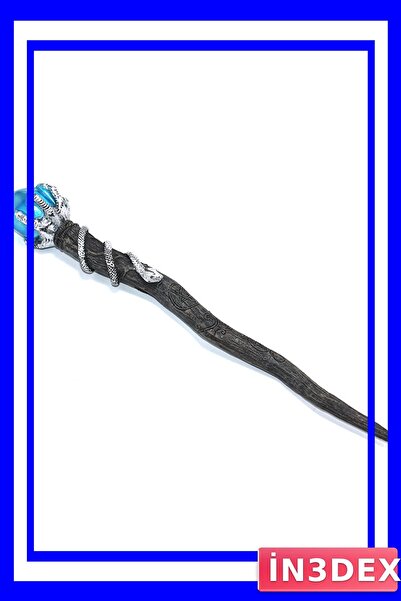 İN3DEX Fantastic Decorative Theme Staff 36cm Blue Patterned