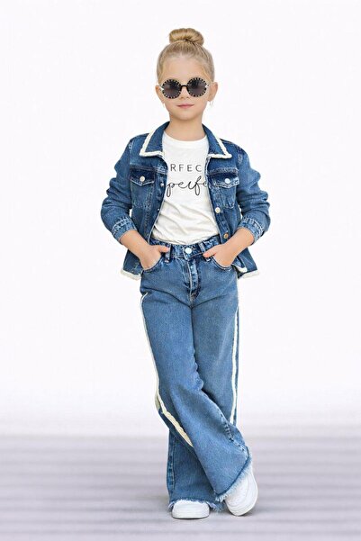 Bambam طقم جينز عصري للفتيات مكون من 3 قطع - عصري ومريح 25146