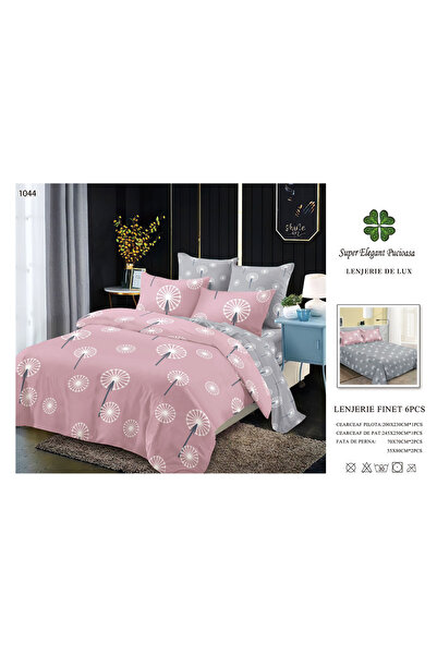 ANATOLIATEKSTILE Lenjerie de Pat Finet 6 Piese, Set Complet Matrimonial, Mode...