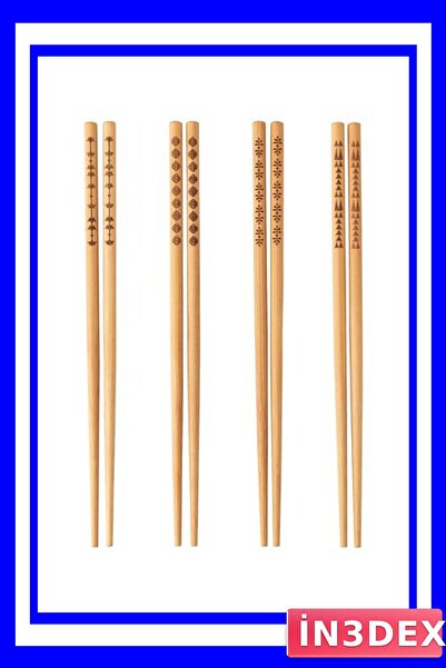 İN3DEX 10 Pairs Chopsticks Set for Practical Use
