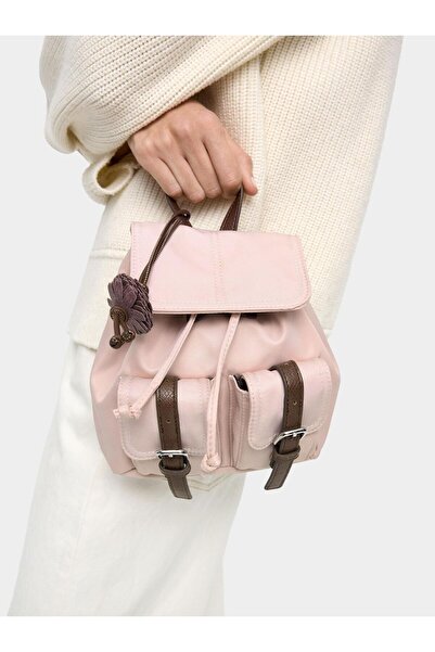 PARFOIS Charmlı Mini Teknik Kumaş Sırt Çantası