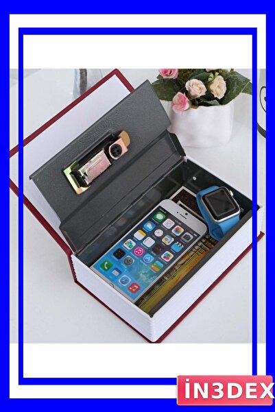 İN3DEX Gizli Saklama Kutusu 3 Haneli Şifreli Kitap Görünümlü