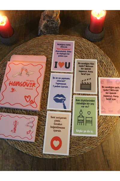 Paganca Hangover Romantik İçki Oyunu - Kese Hediyeli 45 Kart | Çiftler İçin E...