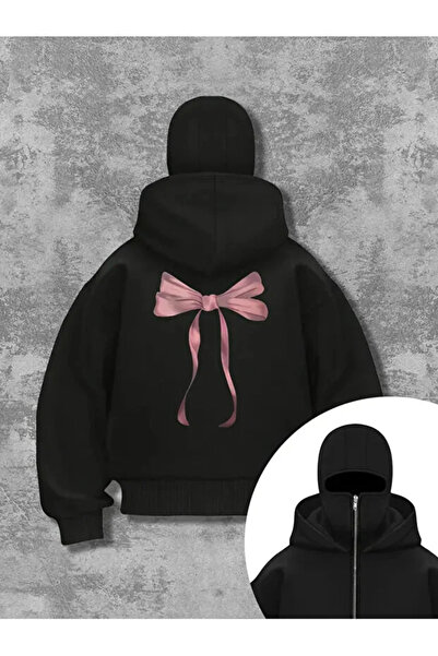bellanova Tam Yüz Kapalı Kalın Polar Kar Maskeli Ninja Unisex Sweatshirt Hırk...