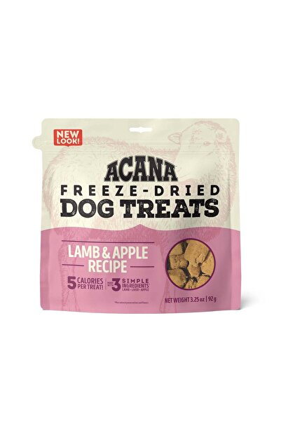 Acana مكافآت مجففة بالتجميد للكلاب بنكهة لحم الضأن والتفاح