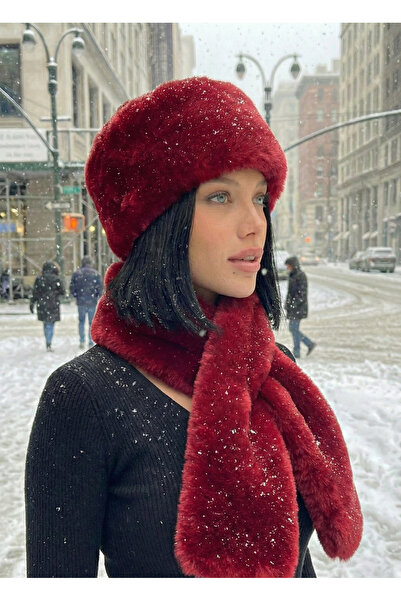 emybox 2-Piece Plush Hat and Scarf Set – Women's Winter Plush Hat and Neck Wa...