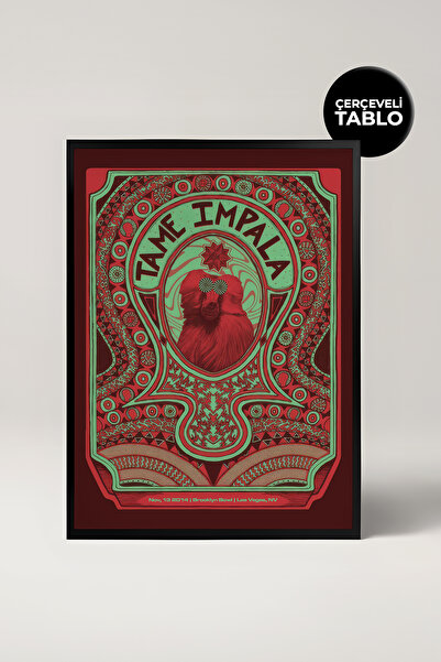 House Gorgeous Tame Impala No:3 Konser Tasarımlı Retro Çerçeveli Poster Tablo