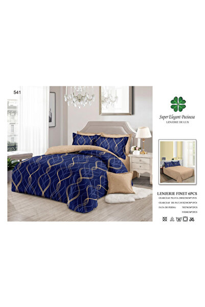 ANATOLIATEKSTILE Lenjerie de Pat Finet 6 Piese, Set Complet Matrimonial, Mode...