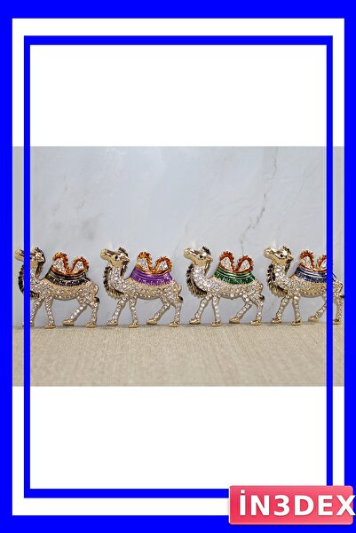 İN3DEX Deve Figürlü Kristal Mıknatıs Dekoratif Aksesuar