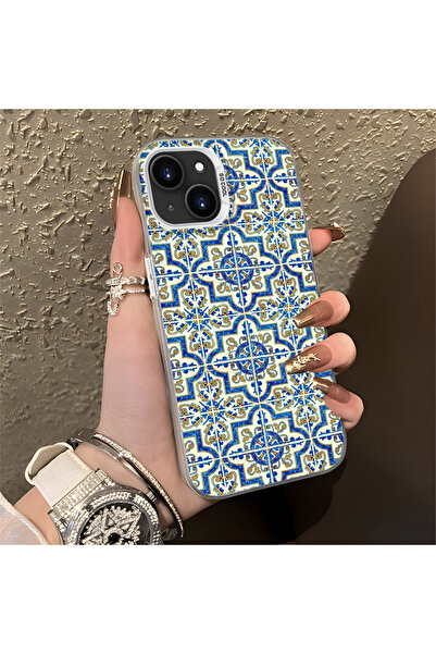 Hontinga غطاء هاتف من السيليكون ذو حافة صلبة ومضاد للسقوط بنمط شبكي متوافق مع...