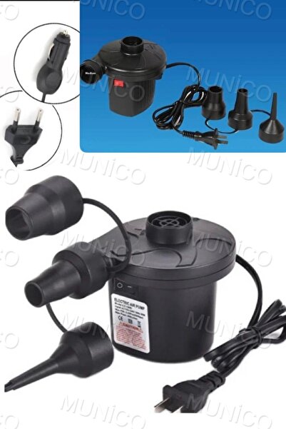 Munico Elektrikli Hava Pompası Hava Yatak Yatak Tekne Araba Oto Hava Şişme Po...