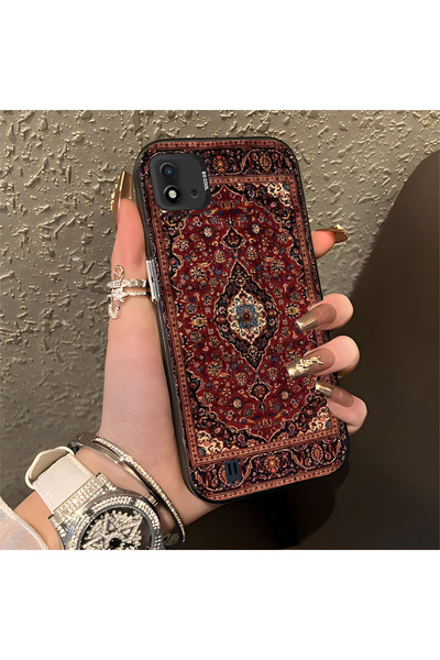 Hontinga حافظة هاتف من السيليكون ذات حافة صلبة ومضادة للسقوط بنمط عتيق متوافق...