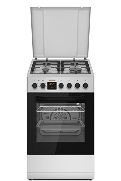 Heinner MIXED STOVE HFSC-S65MIXFD-SL, 50X60 CM, 4 BURNERS, DIGITAL TIMER