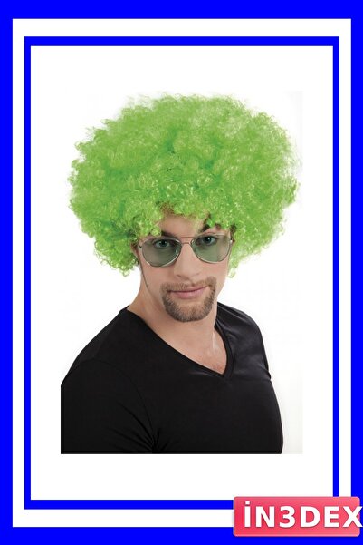 İN3DEX شعر مستعار مجعد على الطراز الأفرو للحفلات وإكسسوارات الأزياء التنكرية
