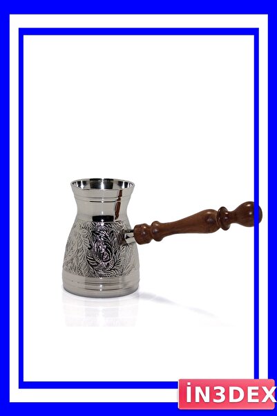 İN3DEX وعاء قهوة تركي تقليدي 12 سم مصنوع من النحاس