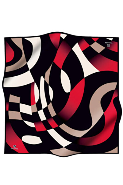 Vissona تيفيل ريد - وشاح حريري بلون المنك IST DGN 51403 - 0017 - 0005 نمط مختلط