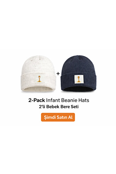 LittlePoffy Căciuliță de iarnă pentru copii, pachet de 2, 6 luni-24 luni