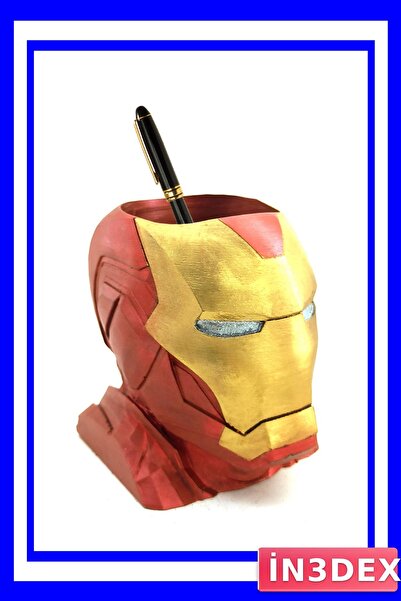 İN3DEX Marvel Themed Pen Holder with Iron Man Figure