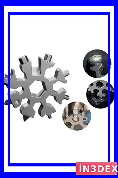 İN3DEX 18-Function Stainless Steel Keychain and Opener Set