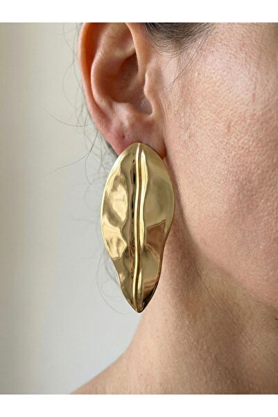 Goldmine Steel Leaf Earrings