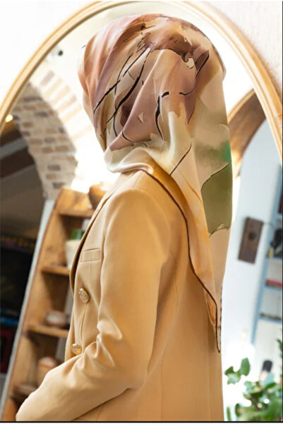 Vissona Tivil Vizon Renkli İpek Eşarp IST 60793 - 0005 Karışık Desen