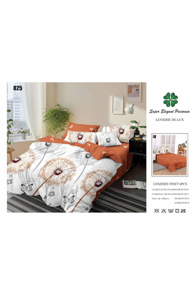 ANATOLIATEKSTILE Lenjerie de Pat Finet 6 Piese, Set Complet Matrimonial, Mode...