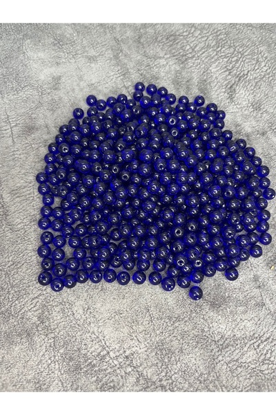 Mos Tespih 10 γραμμάρια 15 τεμάχια Σκούρες ναυτικές μπλε γυάλινες χάντρες 8 χ...