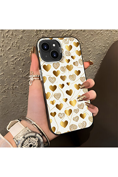 Hontinga حافظة هاتف من السيليكون ذات حافة صلبة ومضادة للسقوط بنمط قلب متوافقة...