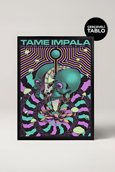 House Gorgeous Tame Impala No:2 Concert Design Poster cu ramă în stil retro
