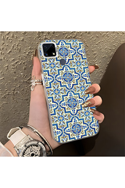 Hontinga غطاء هاتف من السيليكون ذو حافة صلبة ومضاد للسقوط بنمط شبكي متوافق مع...