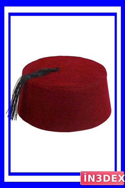 İN3DEX Traditional Burgundy Fes for 4-Year-Old Children