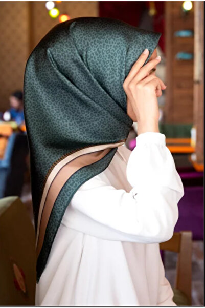 Vissona Eșarfă de mătase verde petrol Tivil IST 14195 - 39