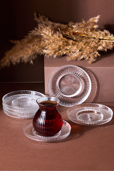 Perotti Emirgân 12 Piece Glass Tea Set for 6 People – 200 ml