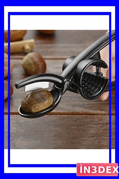 İN3DEX Sert Kabuklu Yemiş Kırıcı ve Kestane Çizici 2 Fonksiyonlu