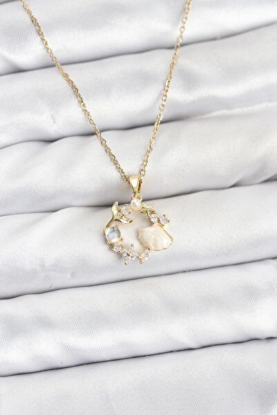 TUA MODA سلسلة نسائية من الفولاذ 316L من TUA MODA، لون ذهبي، تصميم بحري، مرصع...