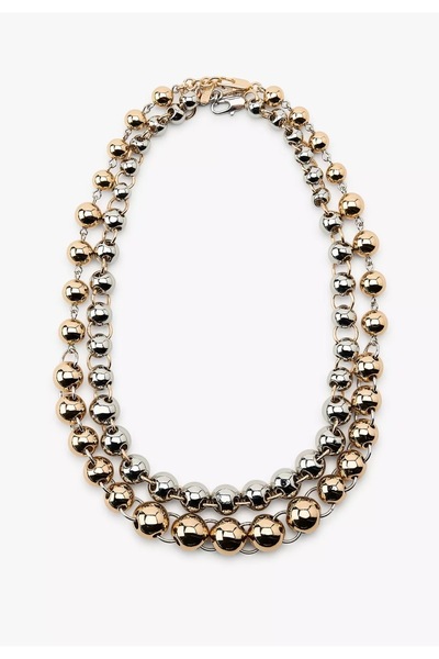 Vi store Özel Tasarım Çift Renk 2li Kolye