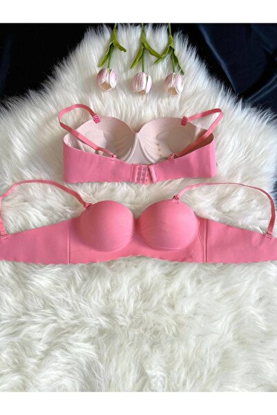 Hirazenmoda Women's Laser Cut Hand-Supported Colorful Striped Bra