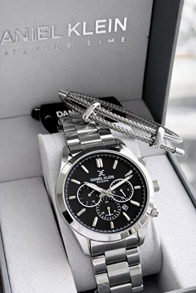 Daniel Klein Italian Design Bracelet Gift 2 Years Warranty Steel Cord Men's W...