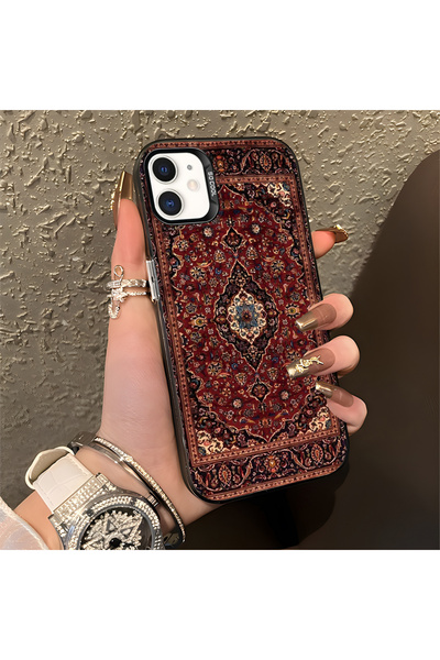 Hontinga iPhone 11 ile Uyumlu Silikon Kenar Sert Arka Anti Düşme Telefon Kılı...