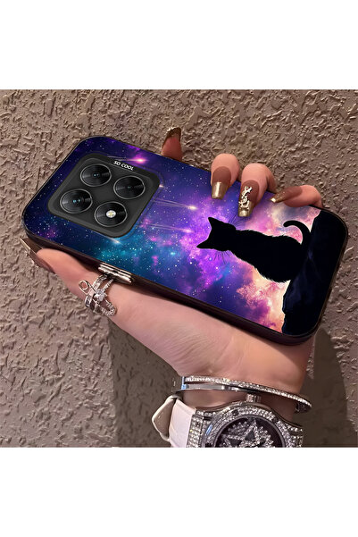 Hontinga حافظة متوافقة مع هاتف Poco X7 5G ذات حافة من السيليكون وظهر صلب ومضا...