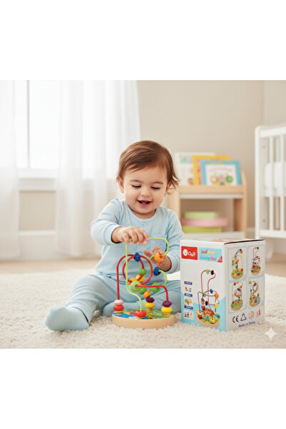 Maya Cool Baby لعبة المتاهة الدوارة ذات الخرز الخشبي، لعمر 3 سنوات فما فوق، 1...