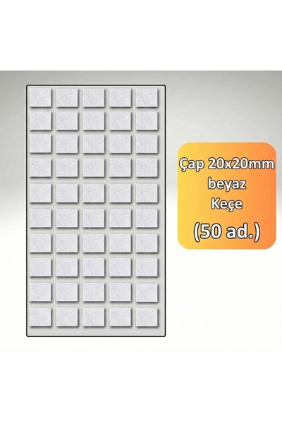 almital mobilya aksesuarları furniture accessories 20x20 MM - 50'li Paket Bey...