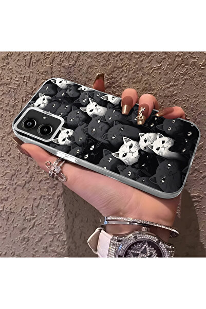 Hontinga حافظة متوافقة مع هاتف سامسونج جالاكسي A06، حافة من السيليكون، ظهر صل...